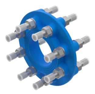 Reduksjonsflens XR DN100/80 VZ bolt type A