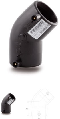 Elektrofusion PE SDR11 Albue 45gr 40